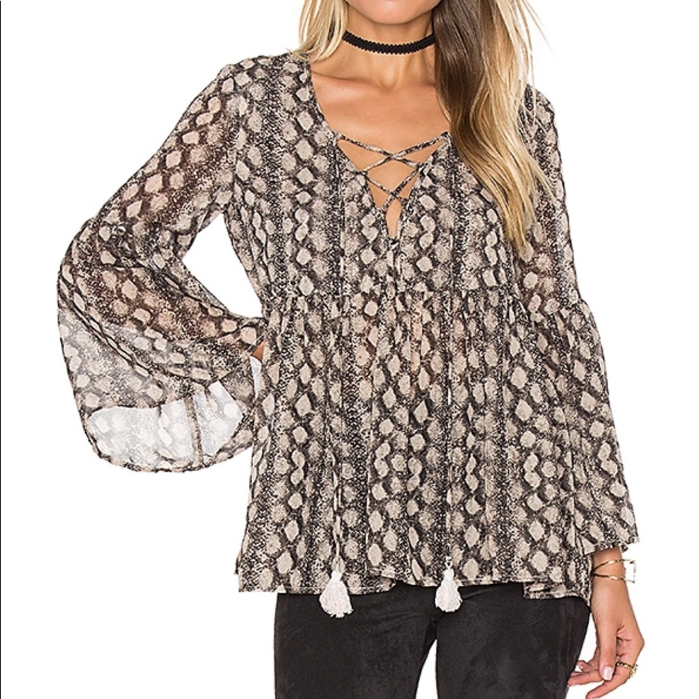 Show me your mumu poet tie top black diamond